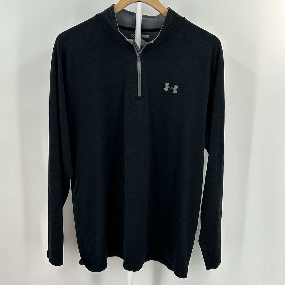 Under Armour HeatGear 1/4‎ Zip Pullover Mens XL Loose Fit Gray Athletic Training